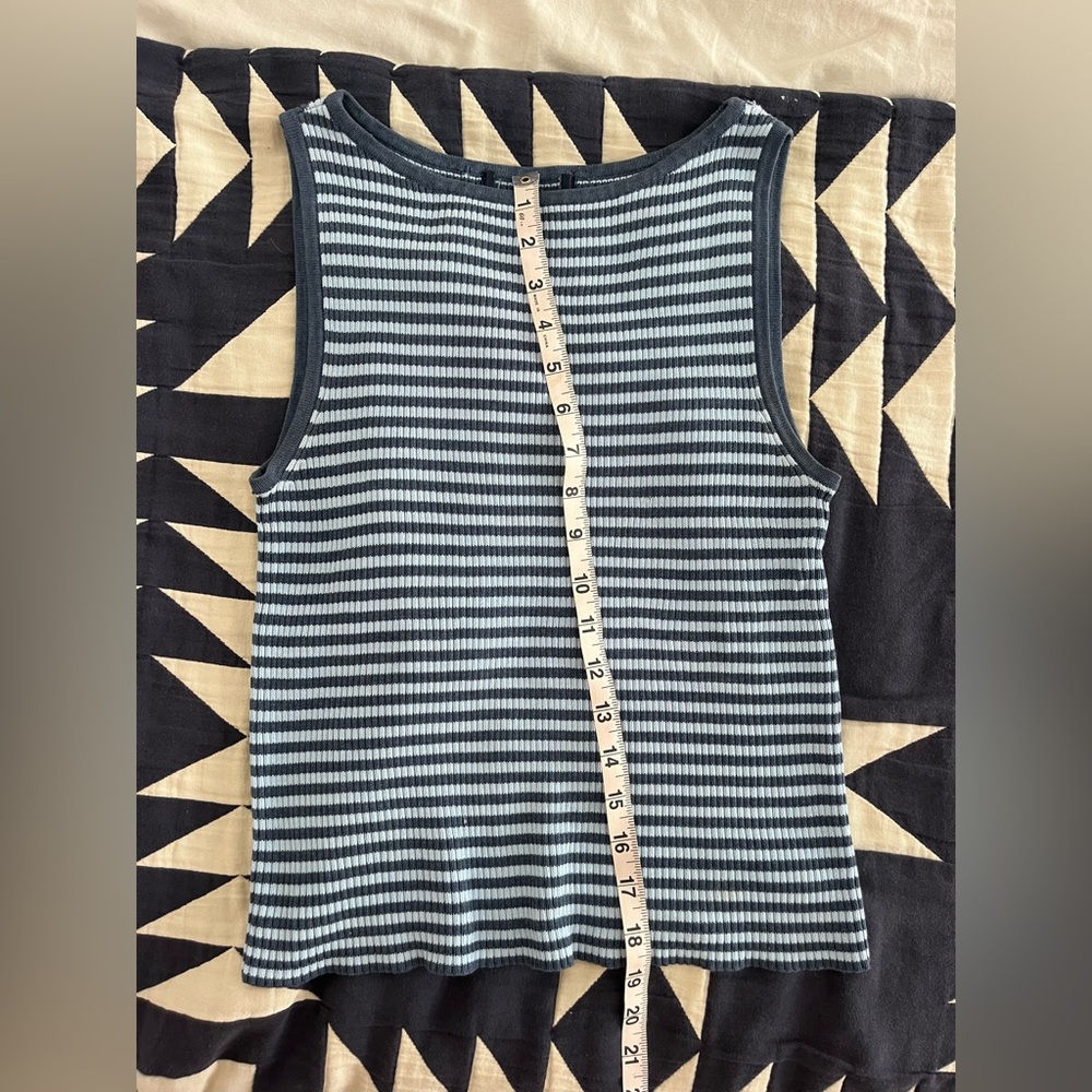 Ribbed Knit Striped Tank Top